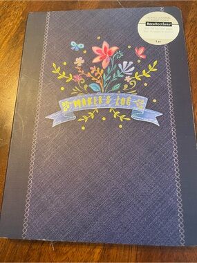 Recollections Navy Floral Maker's Log Journal